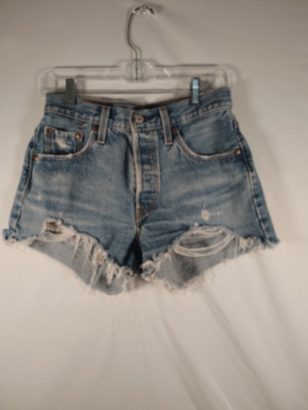 Levi's Distressed Blue Denim Cutoff Shorts Women's 8